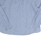 LEVI'S Womens Blue Cotton Blend Blouse Long Sleeve Round Neck XL Button Down