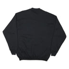 TULTEX Mens Black Orange Smile Face Sweatshirt Crew Neck XL Graphic Print