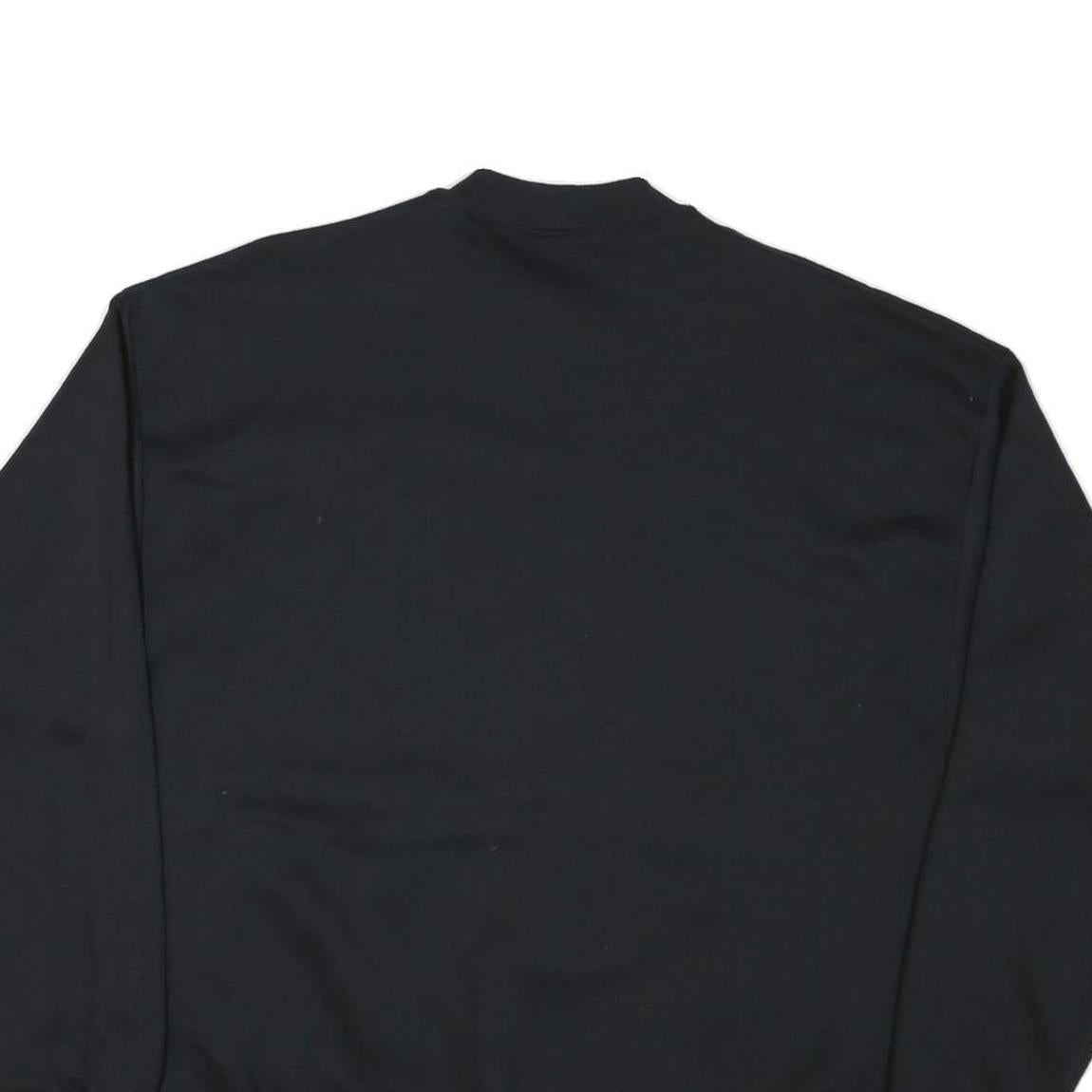 TULTEX Mens Black Orange Smile Face Sweatshirt Crew Neck XL Graphic Print