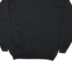 TULTEX Mens Black Orange Smile Face Sweatshirt Crew Neck XL Graphic Print