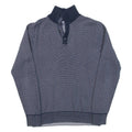TOMMY HILFIGER Mens Jumper Blue 1/4 Zip Tight Knit S