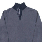 TOMMY HILFIGER Mens Jumper Blue 1/4 Zip Tight Knit S