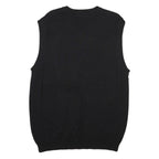 CONCEPTS Mens Black Patterned V-Neck Chunky Knit XL Argyle Sweater Vest Cotton