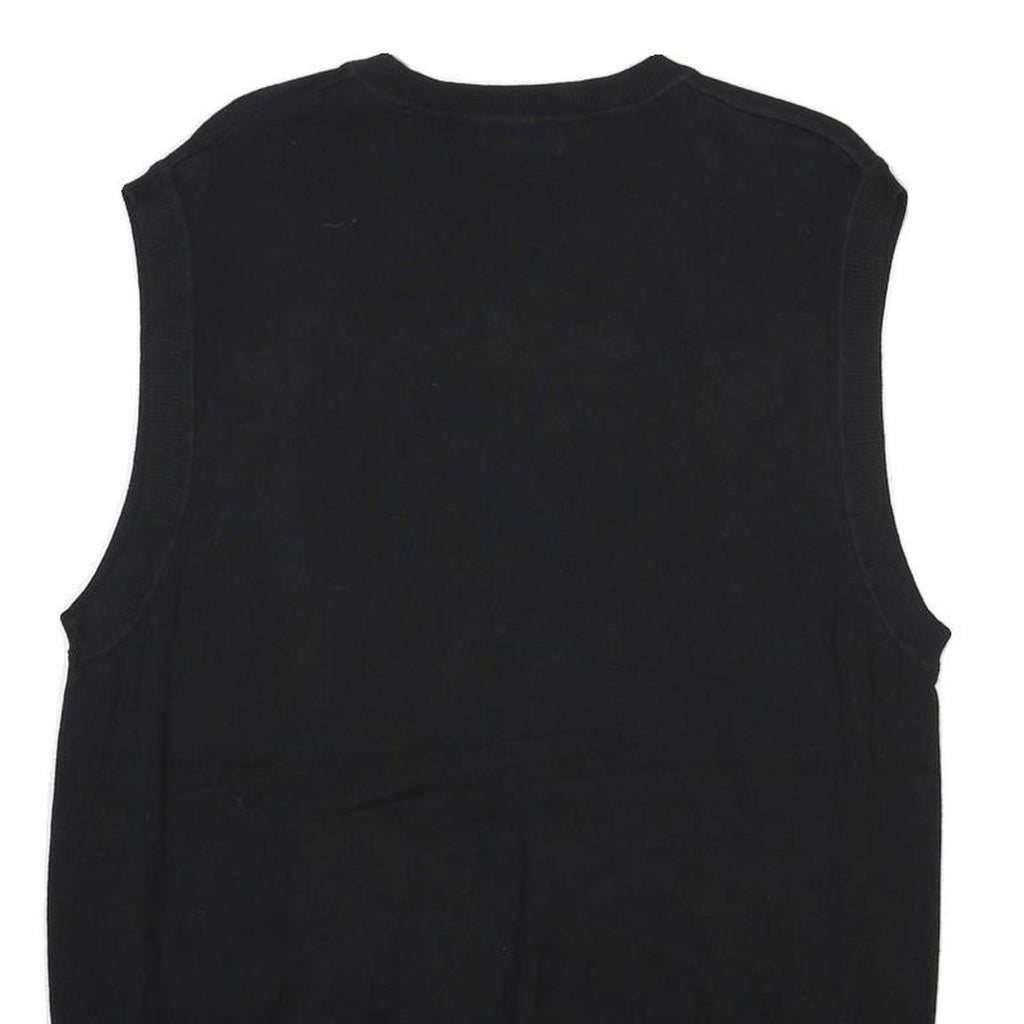 CONCEPTS Mens Black Patterned V-Neck Chunky Knit XL Argyle Sweater Vest Cotton