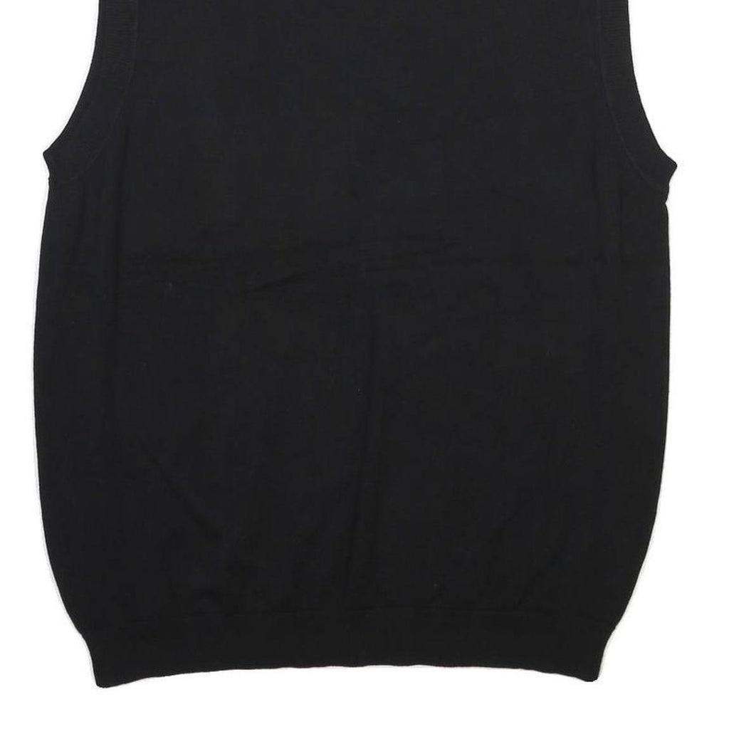 CONCEPTS Mens Black Patterned V-Neck Chunky Knit XL Argyle Sweater Vest Cotton