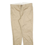 KIOMI Mens Cotton Blend Beige Slim Straight Trousers W29 L30 Classic Zip Pockets