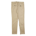 KIOMI Mens Cotton Blend Beige Slim Straight Trousers W29 L30 Classic Zip Pockets