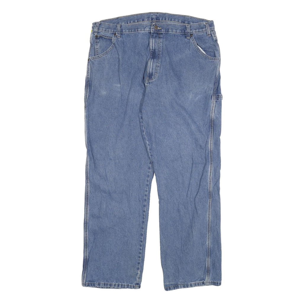 DICKIES Mens Regular Blue Denim Jeans W38 L30 Workwear Zip Closure