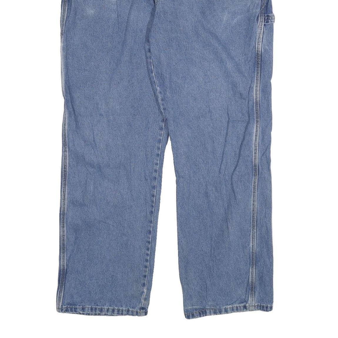 DICKIES Mens Regular Blue Denim Jeans W38 L30 Workwear Zip Closure