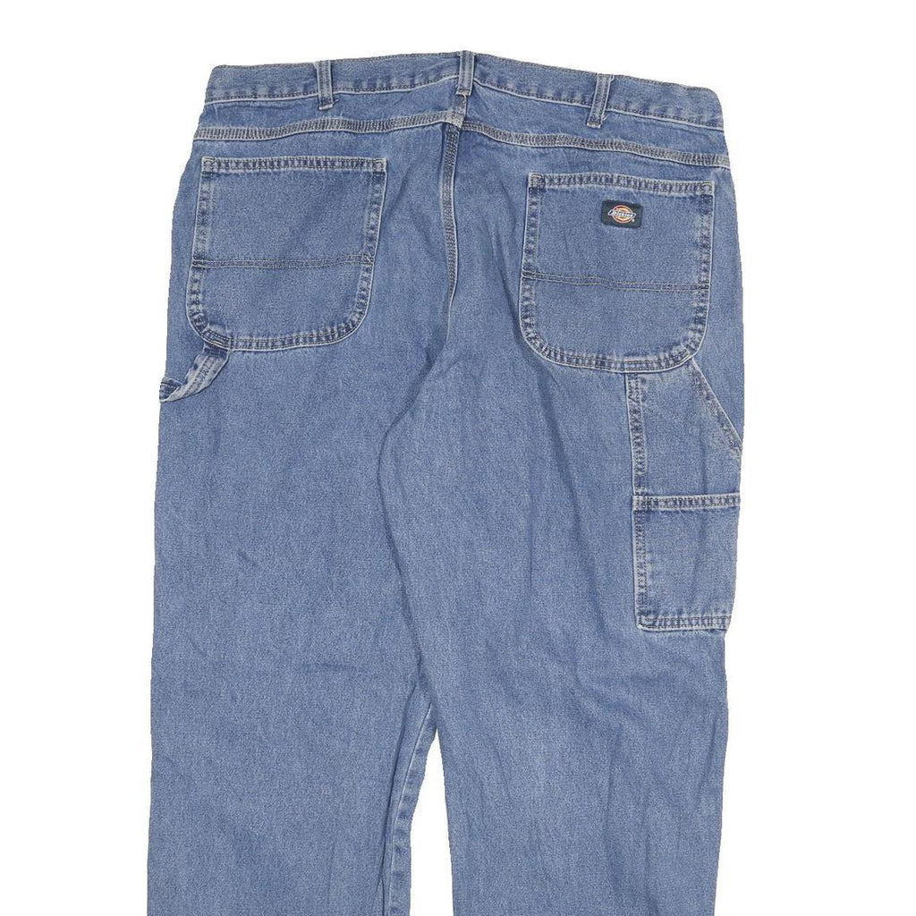 DICKIES Mens Regular Blue Denim Jeans W38 L30 Workwear Zip Closure