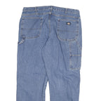 DICKIES Mens Regular Blue Denim Jeans W38 L30 Workwear Zip Closure