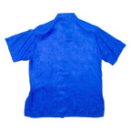 Womens Printed Shirt Blue Collared Floral L