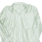 H&M Womens Shirt Green Collared Long Sleeve M