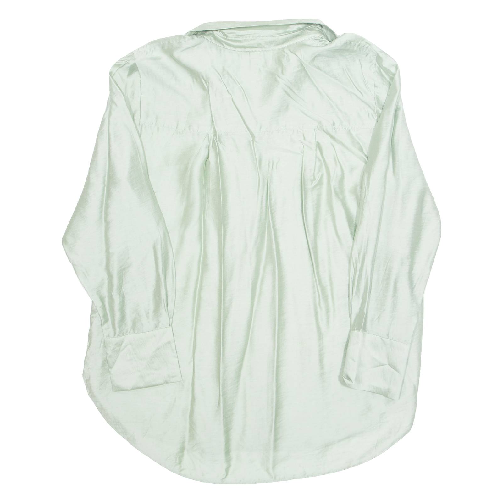 H&M Womens Shirt Green Collared Long Sleeve M