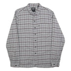 LEVI'S Mens Grey & Maroon Check Shirt M Cotton Casual Button-Up