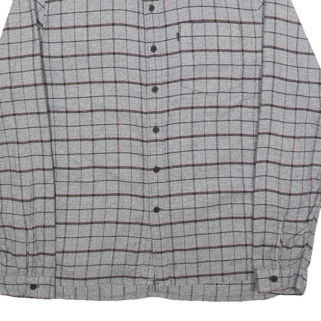 LEVI'S Mens Grey & Maroon Check Shirt M Cotton Casual Button-Up