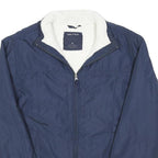 NAUTICA Mens Blue Jacket L Polyester Blend Plain Zip Lightweight