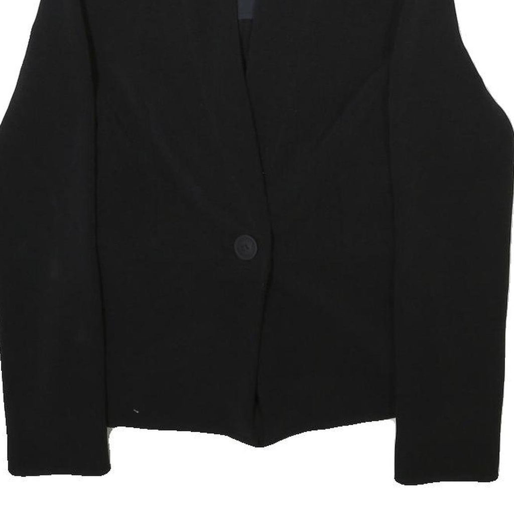 ARMANI EXCHANGE Womens Black Button Jacket S Polyester Blend Tailored Plain
