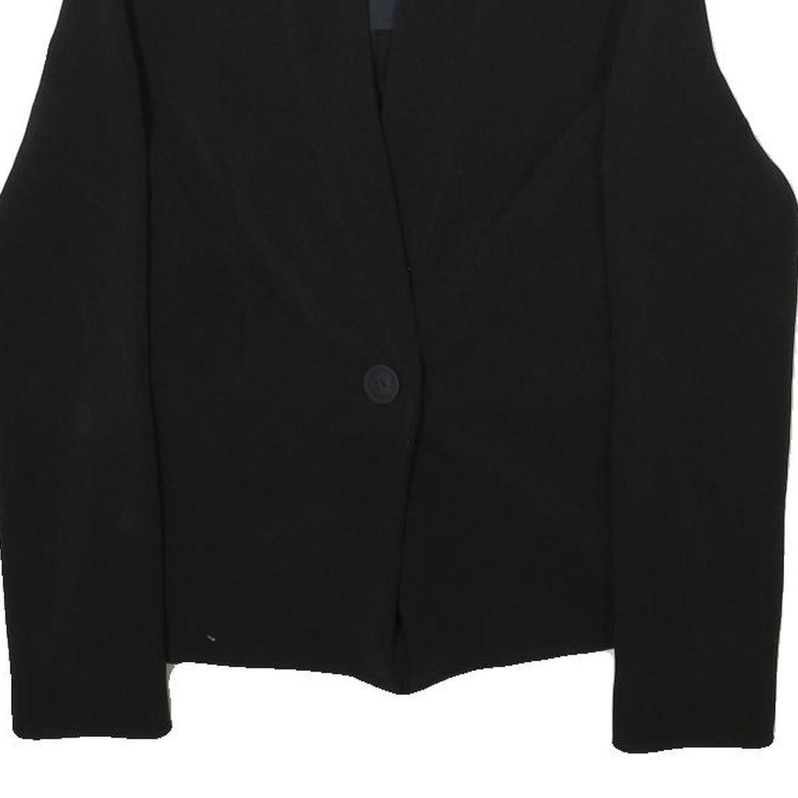 ARMANI EXCHANGE Womens Black Button Jacket S Polyester Blend Tailored Plain