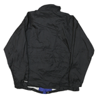Mens Black & Blue Outdoor Jacket M Polyester Blend Microfibre Plain Zip Stand-Up