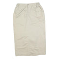 LEE Womens Beige Cotton Blend Straight Knee Length Woven Skirt M Casual