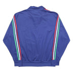 ADIDAS Mens Blue Track Jacket L Polyester Striped Zip Up Sportswear