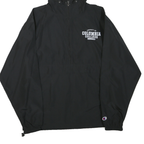 CHAMPION Mens Black Columbia College Zip Jacket S Polyester Blend Hooded