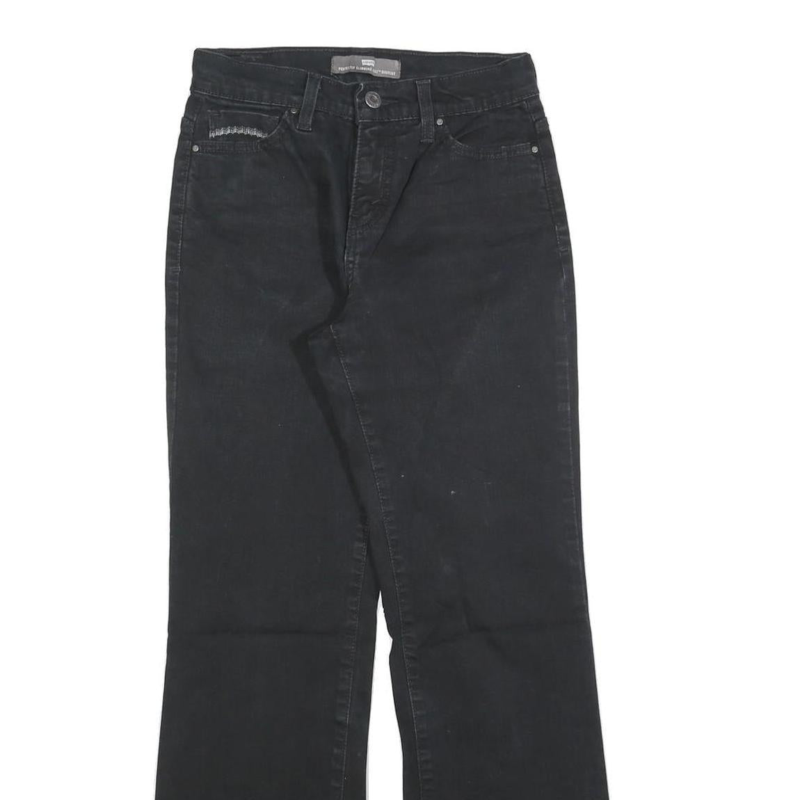 LEVI'S 512 Bootcut Womens Jeans Black Slim Denim W26 L28 Stylish Cotton Blend