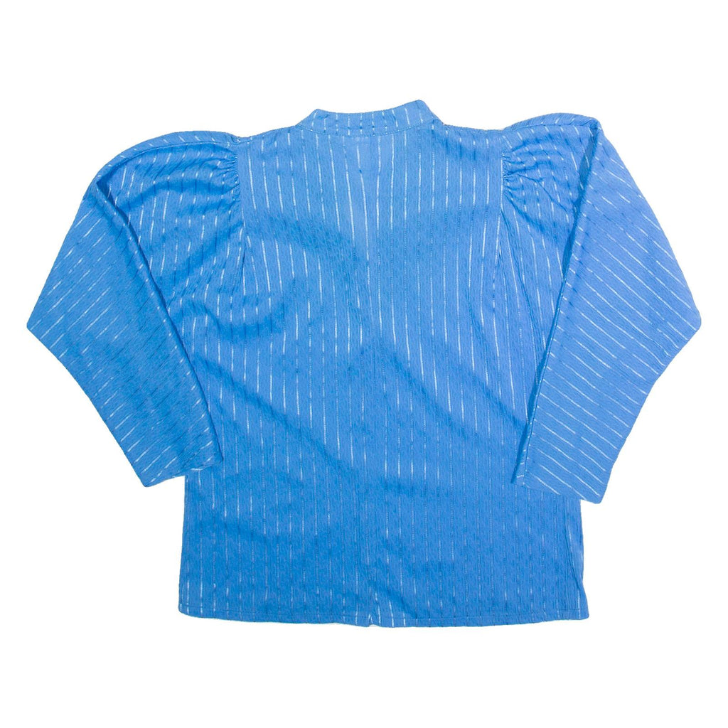 BARRY ARTIST Womens Printed Blouse Blue Long Sleeve Striped L