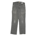 CARHARTT Mens Grey Cotton Blend Regular Fit Straight Leg Trousers W32 L32