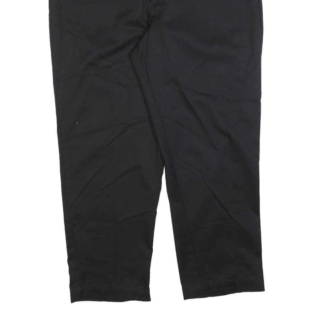 DICKIES Mens Cotton Blend Black Regular Straight Trousers W40 L29 Workwear Zip
