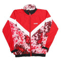 DESSE SPORTS Mens Red & White Sports Nylon Jacket M Zip Retro Pixel Pattern