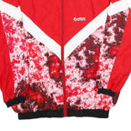 DESSE SPORTS Mens Red & White Sports Nylon Jacket M Zip Retro Pixel Pattern