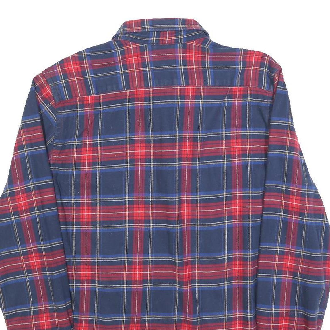 LEVI'S Mens Blue & Red Check Cotton Shirt M Long Sleeve Casual Button-Up