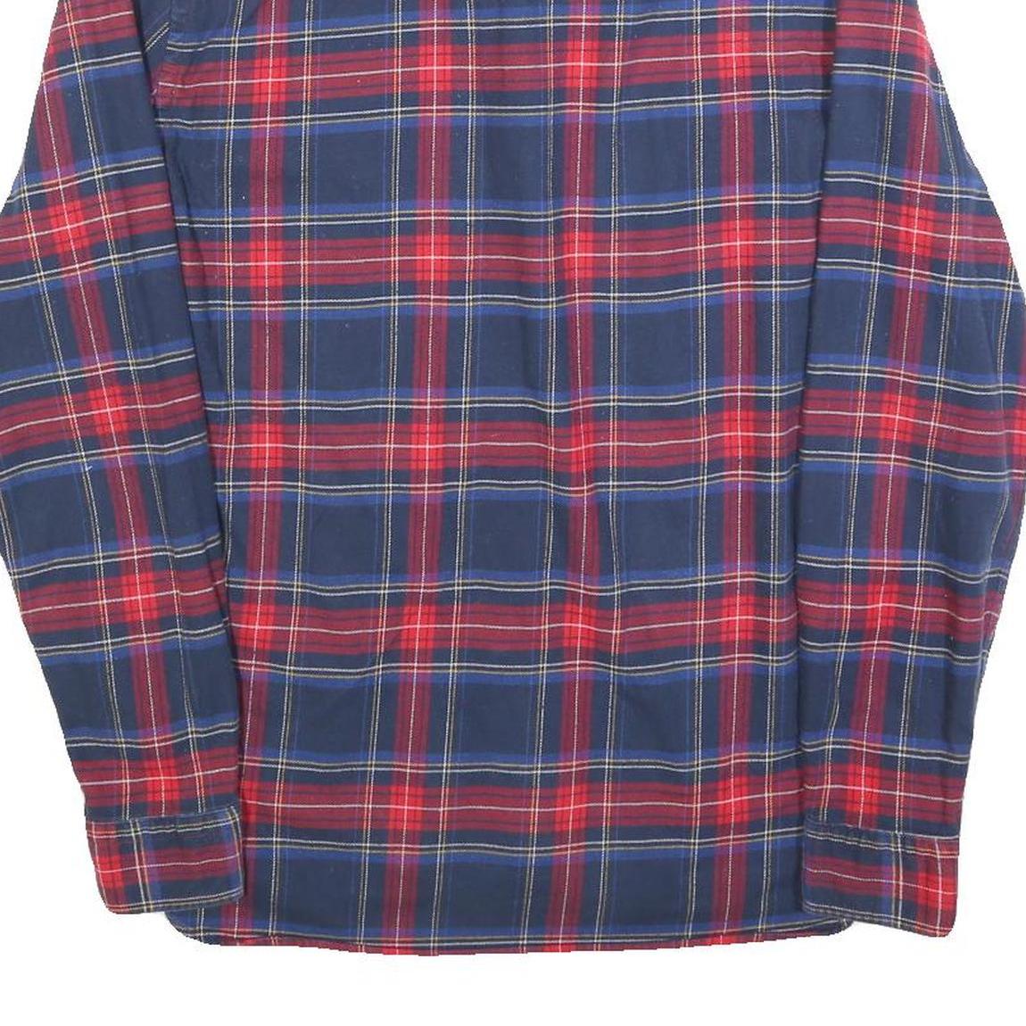 LEVI'S Mens Blue & Red Check Cotton Shirt M Long Sleeve Casual Button-Up