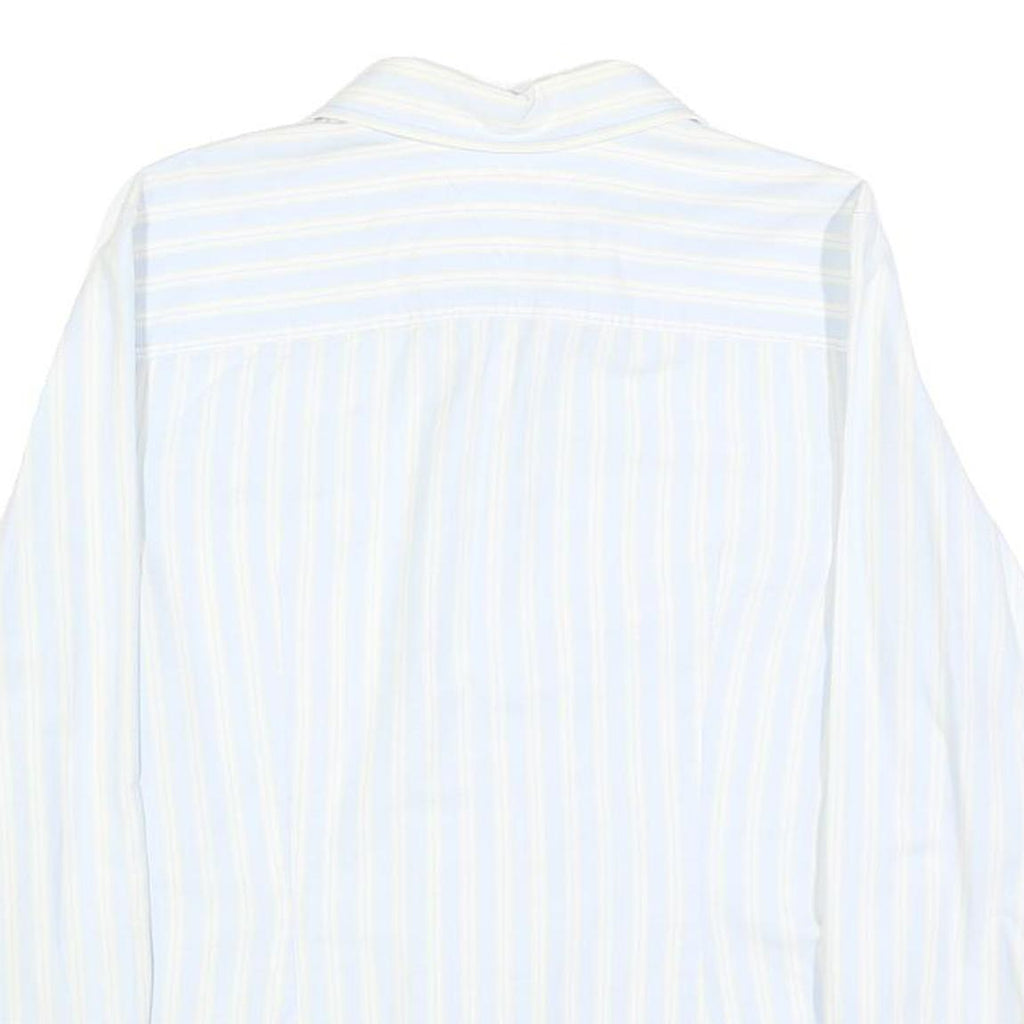 TOMMY HILFIGER Womens White & Pale Yellow Striped Shirt XL Button Front Cotton