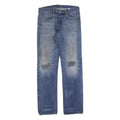LEVI'S 501 Mens Jeans Blue Regular Straight Denim Medium W33 L34 Classic Button