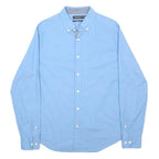 NAUTICA Mens Blue Classic Fit Button Down Shirt M Cotton Blend Casual Smart