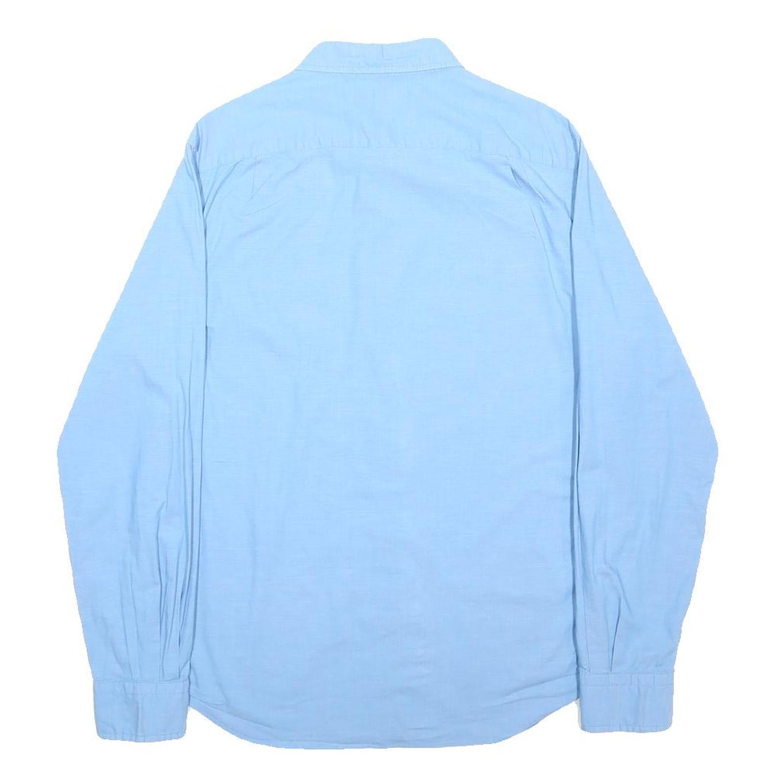 NAUTICA Mens Blue Classic Fit Button Down Shirt M Cotton Blend Casual Smart