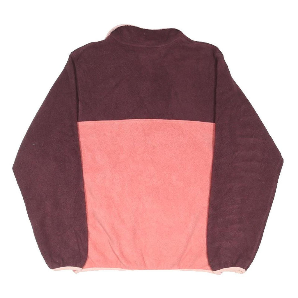 PATAGONIA Womens Maroon & Pink Plain Pullover Casual Crew Neck Knit XS Fleece