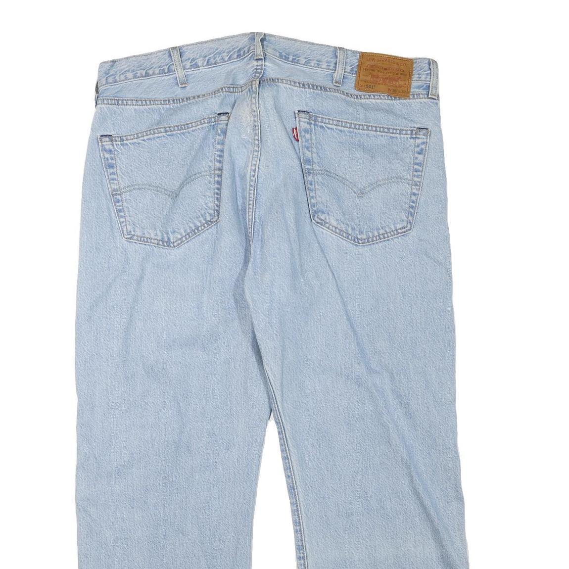 LEVI'S 501 Womens Regular Jeans Denim Light W38 L27 Classic Button Cotton Blend