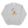 DISNEY Womens Grey Mickey Mouse Crew Neck M Cotton Blend Sweatshirt