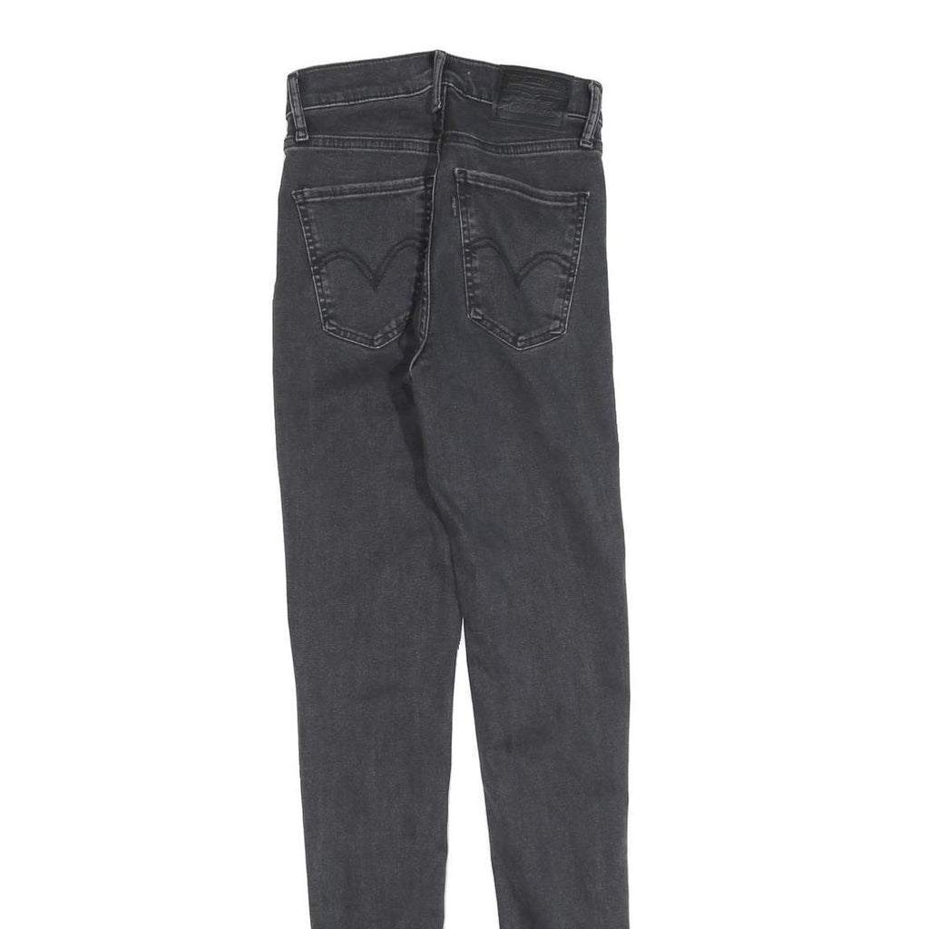 LEVI'S Womens Jeans Black Slim Skinny Denim Light W24 L32 Stylish Zip Closure