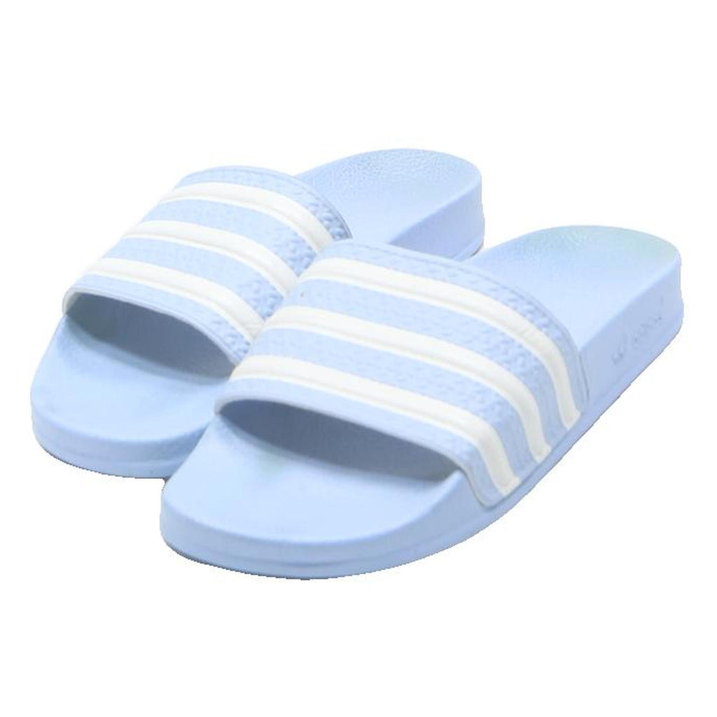 ADIDAS Adilette Womens Slider Sandals Blue & White Synthetic UK 6 Casual Beach