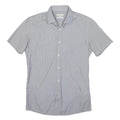 REISS Womens Blue & White Stripe Shirt S Button Down Cotton Blend Slim Fit