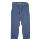 WRANGLER Mens Regular Blue Denim Jeans W36 L30 Classic Zip Cotton Blend