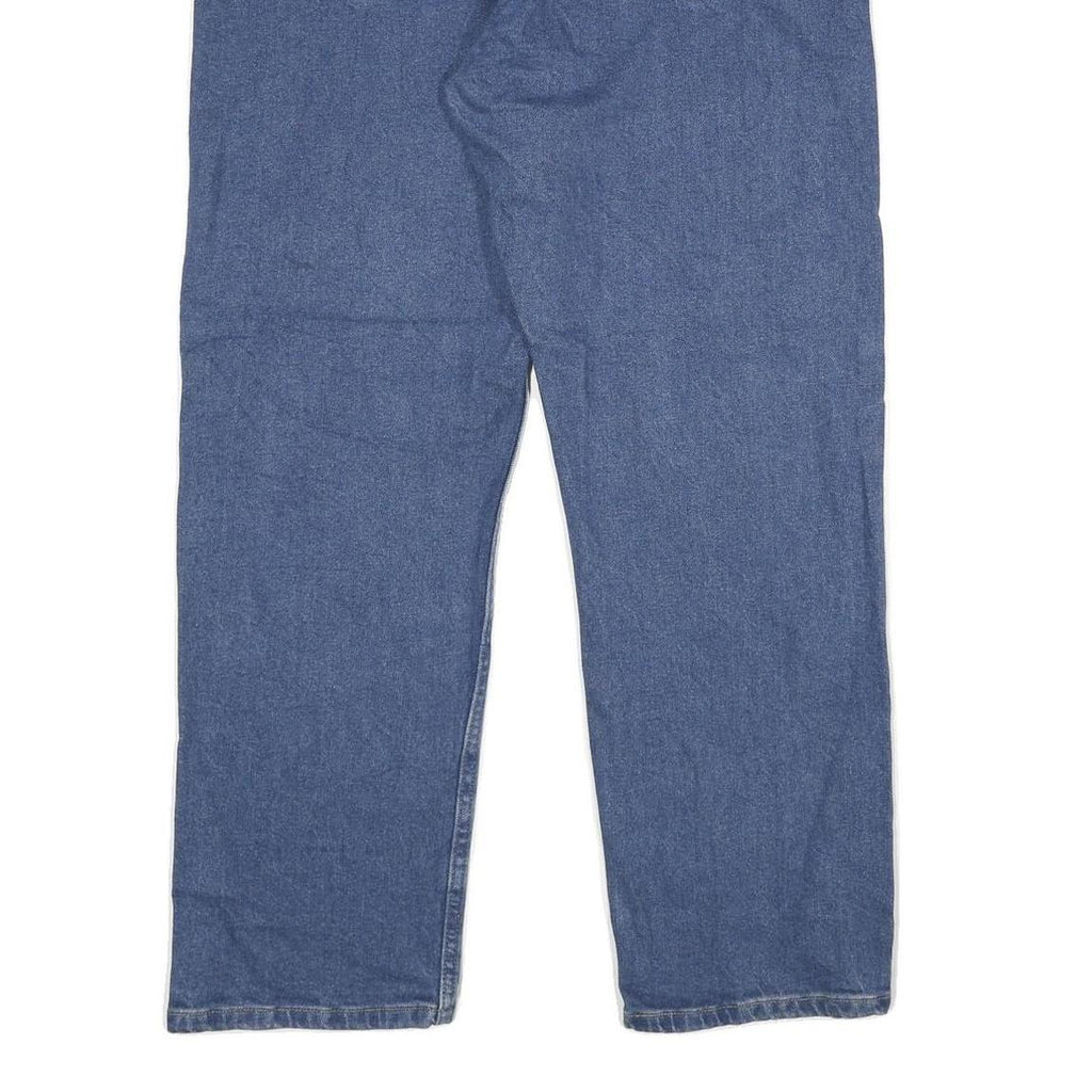 WRANGLER Mens Regular Blue Denim Jeans W36 L30 Classic Zip Cotton Blend