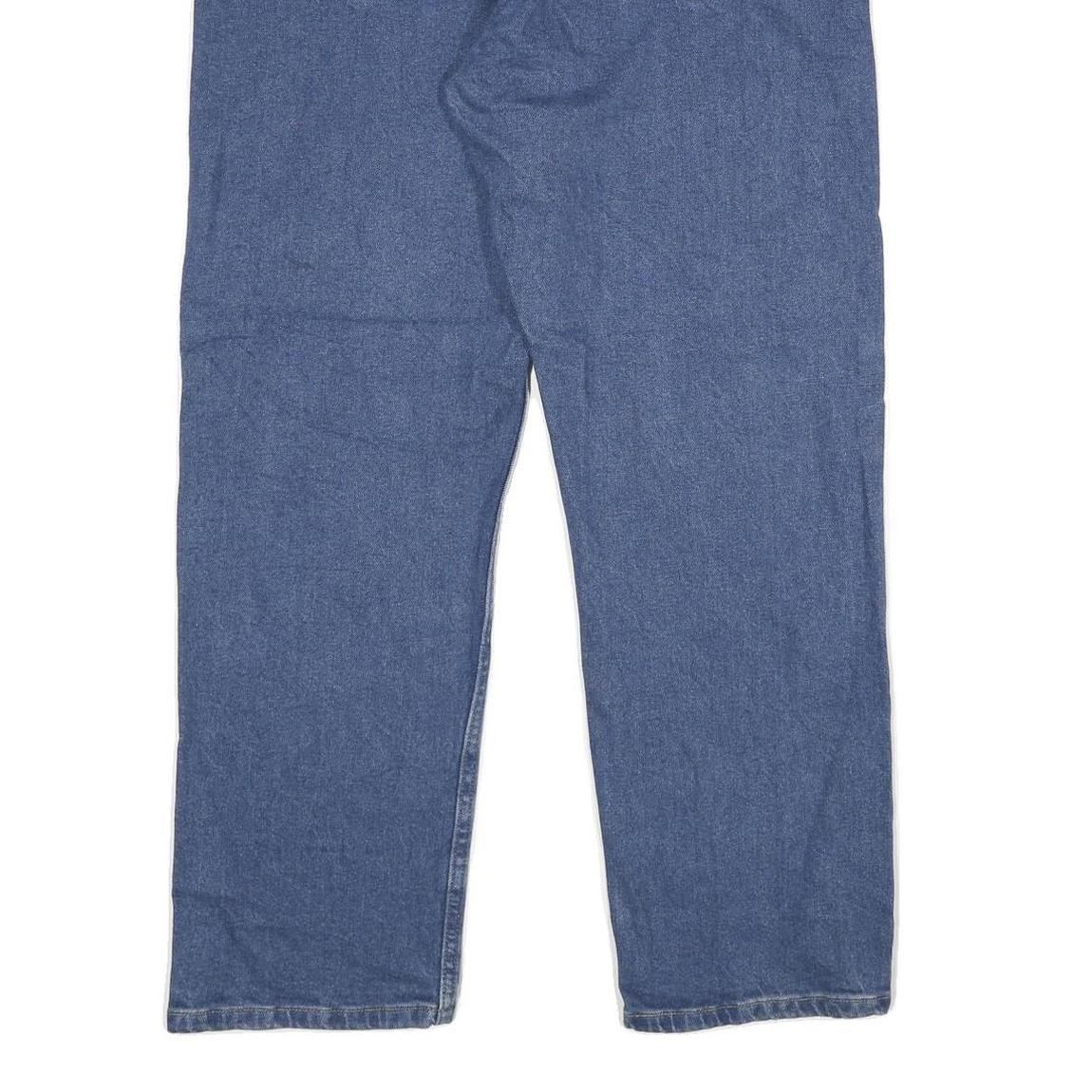 WRANGLER Mens Regular Blue Denim Jeans W36 L30 Classic Zip Cotton Blend