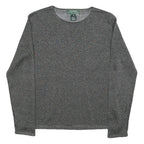 LAUREN RALPH LAUREN Womens Grey Basic Top Long Sleeve Crew Neck Plain S