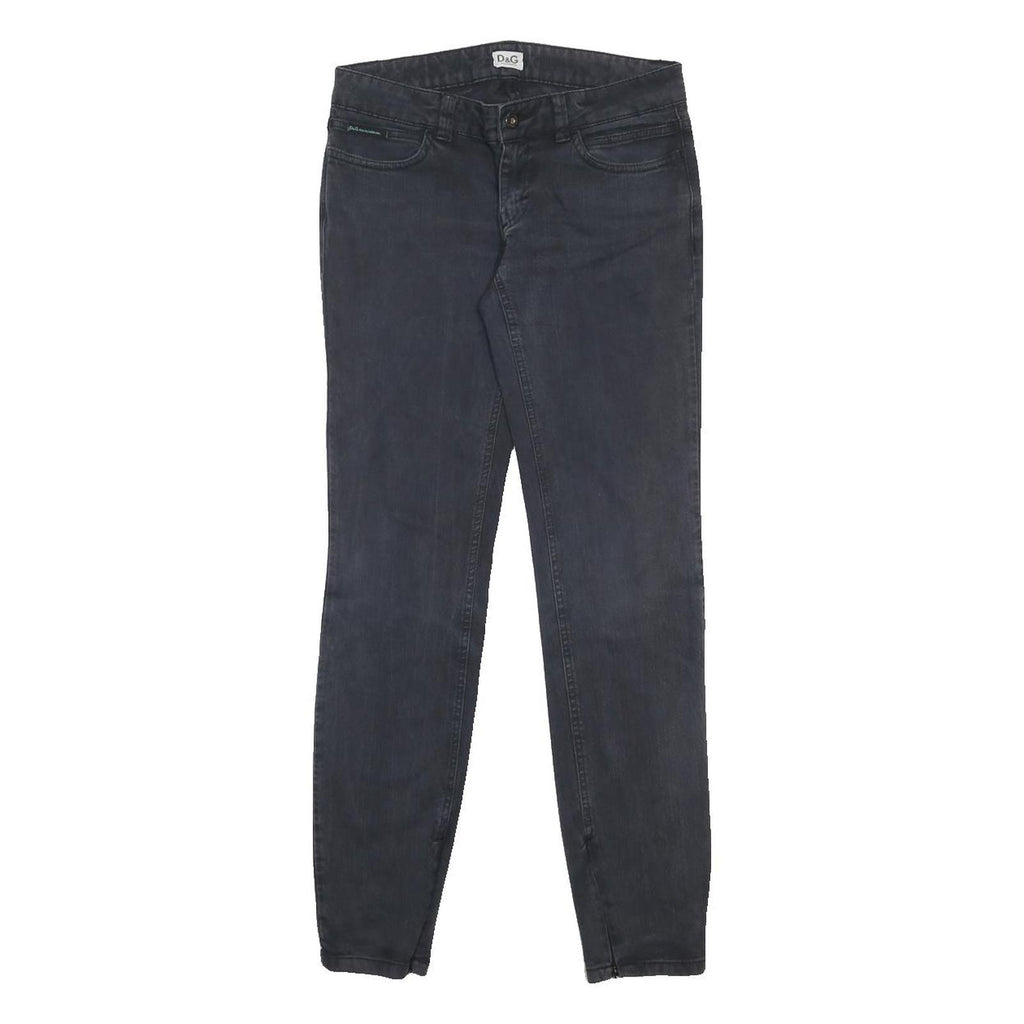 DOLCE & GABBANA Womens Blue Slim Skinny Denim Dark Cotton Blend W27 L29 Designer